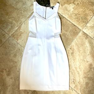 Express sz4 white midi with mesh detail